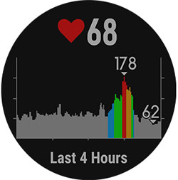 Garmin fenix 5S. Дані пульсу