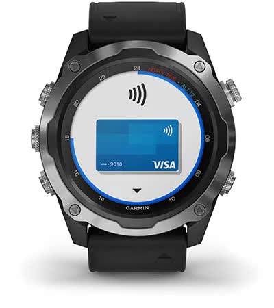 Швидко та зручно здійснюйте платежі за допомогою вбудованої системи безконтактних платежів Garmin Pay