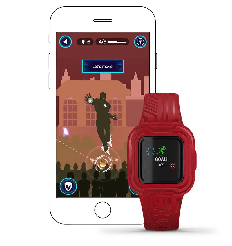 При виконанні цілей по активності дитина отримує нагороди у вигляді балів для каменів безкінечності