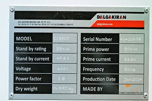 Дизельный генератор Dalgakiran DJ 33 CP