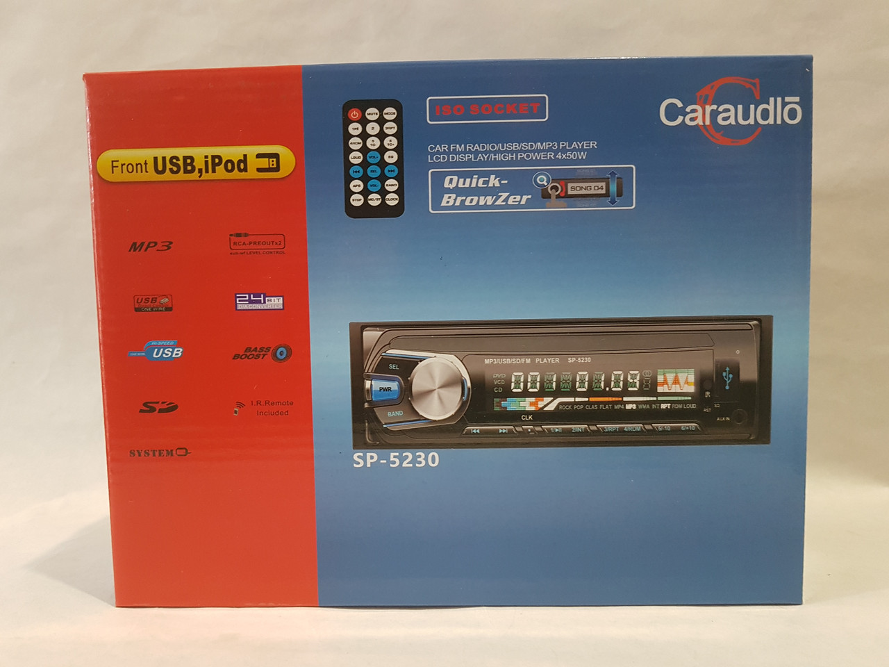 Стильная магнитола в машину Car Audio SP-5219 USB SD стандартный размер 1DIN популярная магнитола еврофишка