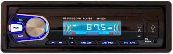 Магнитола Car Audio SP-5230 MP3, FM, USB, Micro SD, AUX автомагнитола 1DIN Евроразъем ISO с диском