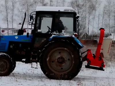 Транспортировка на тракторе измельчителя веток ARPAL МК-120ТР от ВОМ