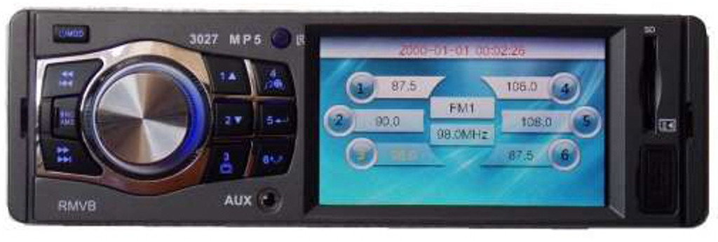 Магнитола автомобильная Sony 3027 3.6" VIDEO экран USB флешки + SD карты памяти + FM радио + AUX