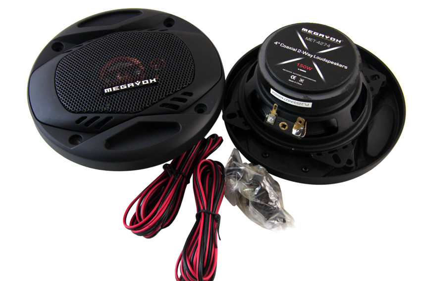 Автомобильная акустика динамики Megavox MET-4274 150 Вт 2-х полосные 10 см 4
