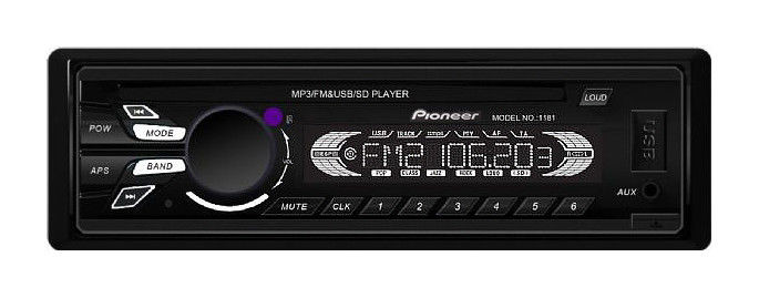 \Автомагнитола в машину Pioneer 1181 многофункциональная (MP3, USB, AUX, FM, MicroSD)