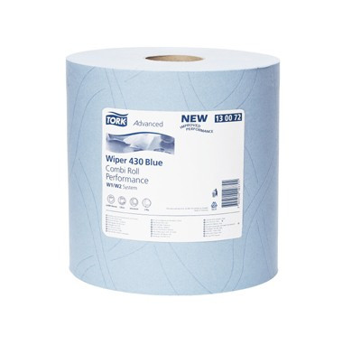 Двухслойная протирочная бумага Tork Advanced 170м - 500 листов 130072 (синяя)