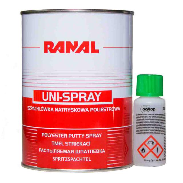 Распыляемая полиэфирная шпатлевка RANAL UNI-SPRAY