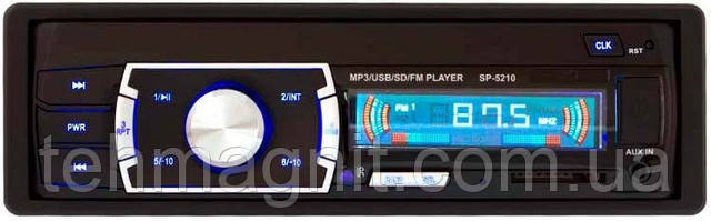 Автомагнитола Car Audio SP-5210 с пультом магнитола USB SD еврофишка синяя подсветка без диска