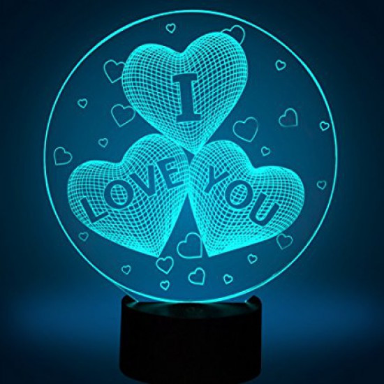 3D лампа-светильник LED ночник "I love you" EL-265