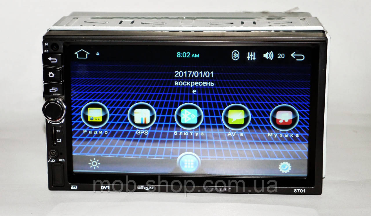 2din Автомагнитола Pioneer 8701 GPS Android 5.1 GPS + WiFi + 4Ядра +16 гб 