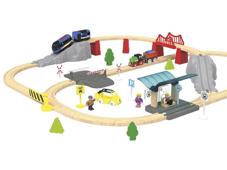 Железная дорога PLAYTIVE 2021 с дерева Германия ( Ikea, Brio, Hape, Viga Toys ), фото 1