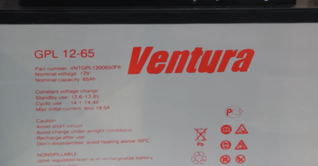 Акумулятор Ventura VG 12-65 корпус