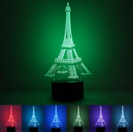 Светильник 3D, ночник "Paris" EL-265