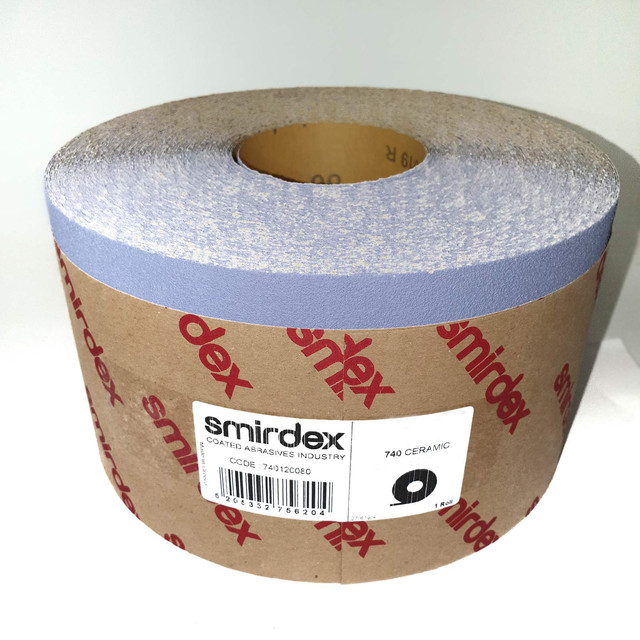 Бумага абразивная в рулоне 115мм х 50м SMIRDEX Ceramic 740 Р400