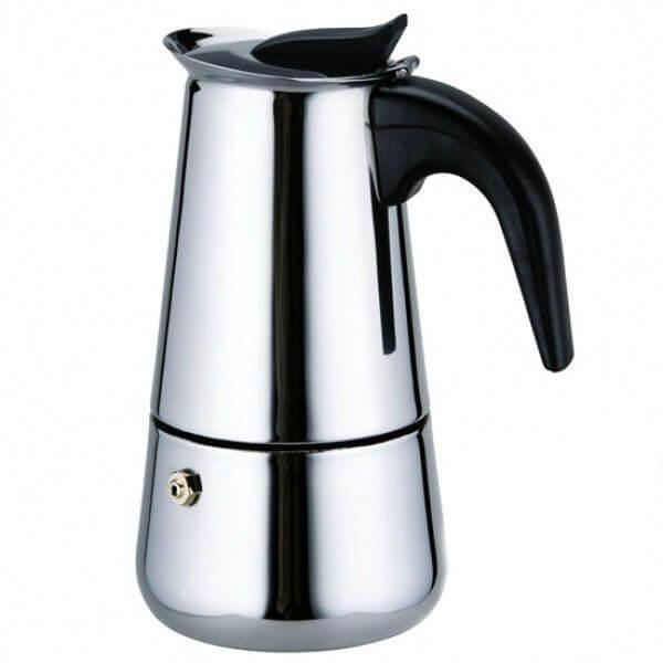 Кофеварка нержавеющая сталь Benson BN-150 на 6 чашек гейзерная кофеварка