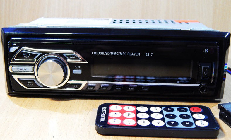 Автомагнитола Pioneer 6317 магнитола без диска 1DIN MP3 RGB универсальная магнитола автомобильная с подсветкой