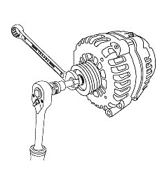 Ключ для демонтажа генератора (VW-Audi, BMW, Ford, Mercedes) TOPTUL JDCD3310
