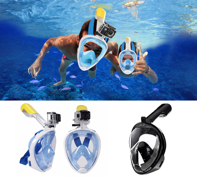Маска для подводного плавания EasyBreath, снорклинг, панорамная маска для плавания, синяя размер S/M - купить по лучшей цене в Киеве от компании "Вас приветствует интернет-магазин SvetOn!" - 1008822825