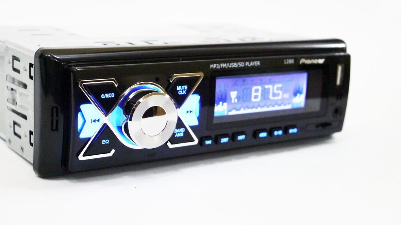 Автомагниола универсальная Pioneer 1280 ISO - MP3+FM+USB