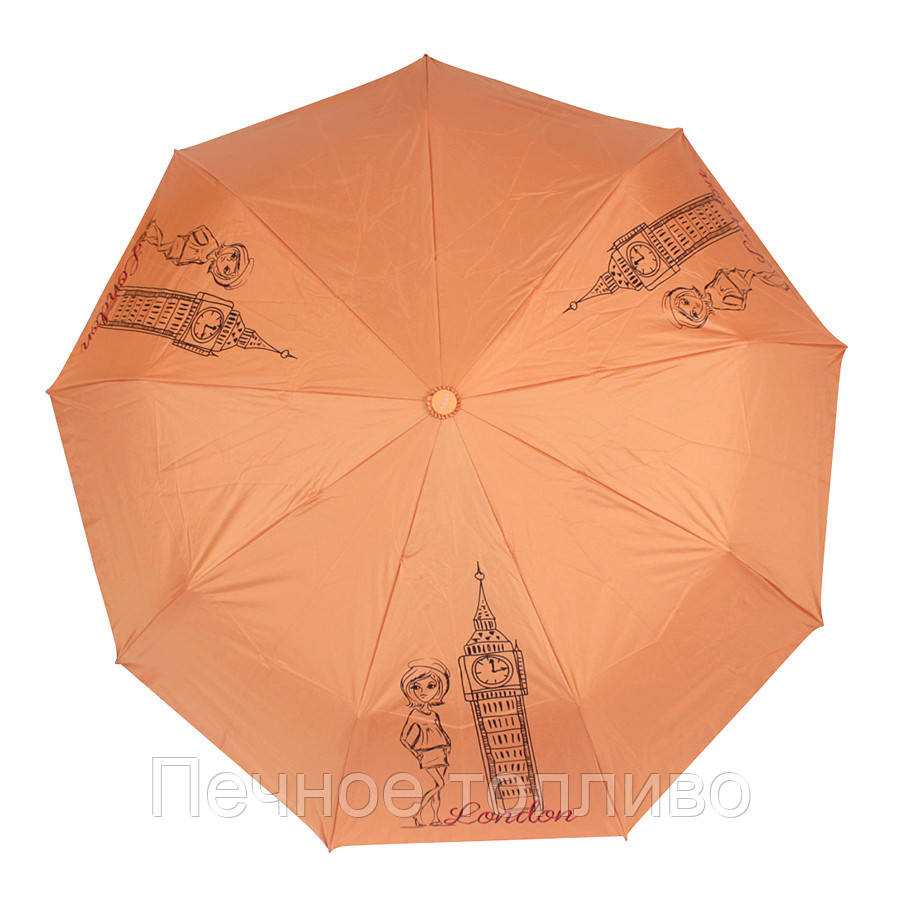 парасолька складаний напівавтомат Помаранчевий Лондон
