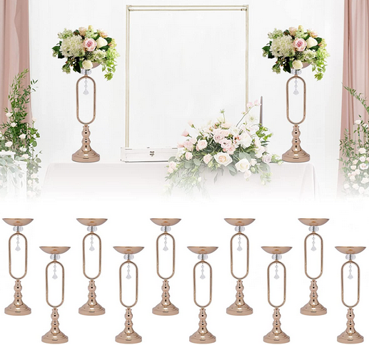 10 Stück Metall Trompete Vase, Hochzeit Tafelaufsätze für Tische, Höhe Metall Hochzeit Mittelstücke Vase