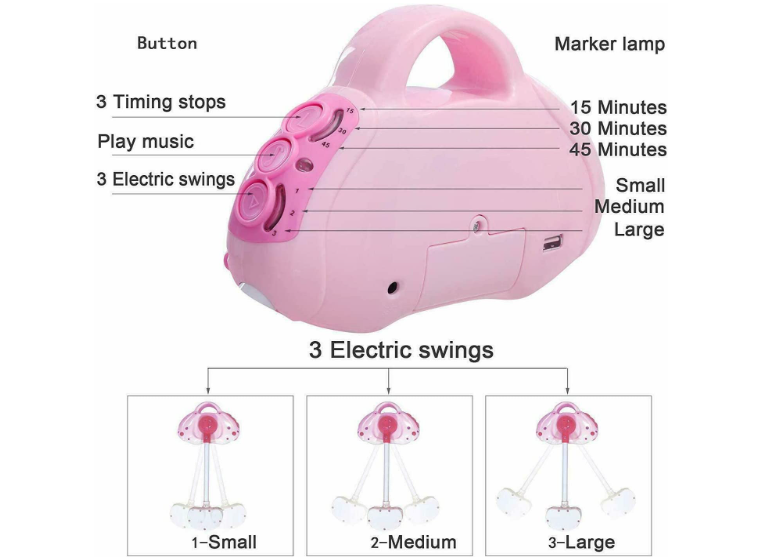 Elektrische Babybett Babyschaukel Kinderbett Baby Kleinkind Schlafbett Wiege 12 Musik Mit Fernbedienung