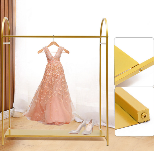 Quadrat Kleiderständer Gold Bogenständer Metall, Hochzeitskleid Braut Garderobenständer, Für Zuhause, Geschäft, Hochzeit, Einfach Montieren Demontieren
