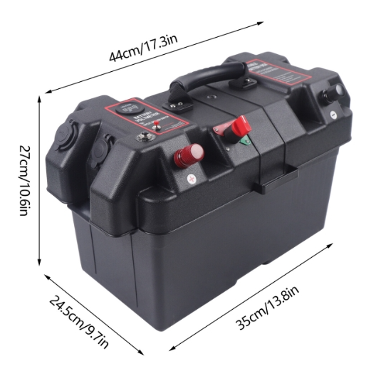 Batteriekasten Batterie Kasten Box für Boot Bootsmotor Doppelte USB Ladeanschluss