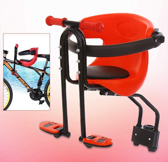 Fahrrad Sicherheits-Kindersitz Abnehmbar Fahrrad Kindersitz Vorne mit Pedal und Griff bis 30kg
