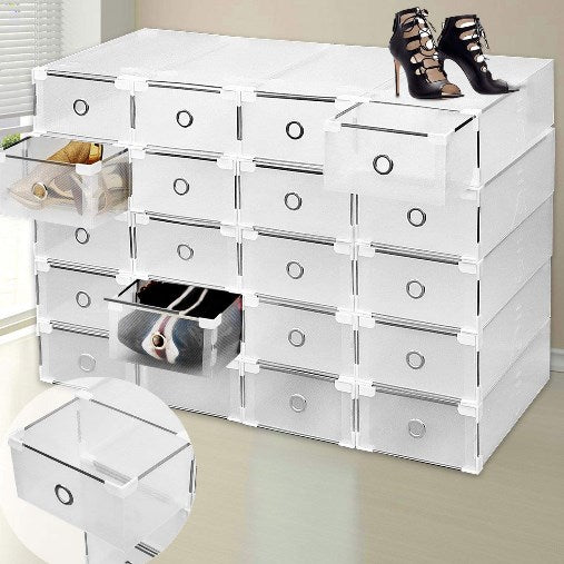 Schuhbox 20er Set Schuhorganizer Faltbare Schuhe Aufbewahrungsbox Schuhregale