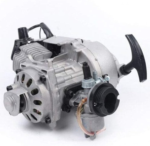 Motor 49CC 2-Takt Einzelzylinder Mini-Motor Lufterzwungene Kühlung Rennmotor mit Kraftstofftank