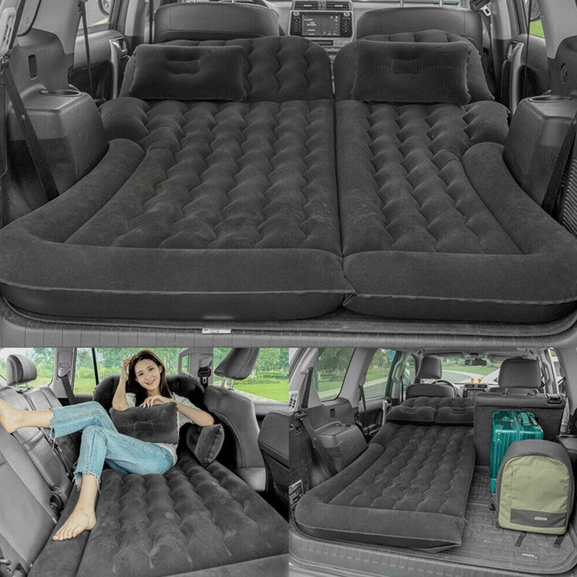 CNCEST Auto Luftmatratze PVC Aufblasbare Matratze mit Luftpumpe Luftmatratzen Reise Camping Luftbett für Auto SUV