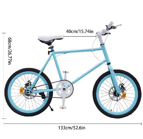 20 Zoll Kinderfahrrad Jungen Mädchen Fahrrad ab 6-9 Jahre 130-155cm Freestyle Kinder Fahrrad, Blau