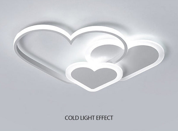 Modern LED Deckenleuchte Creative Herzförmige Dimmbar Fernbedienung Lampe Aluminium Acryl Für Wohnzimmer, Küche