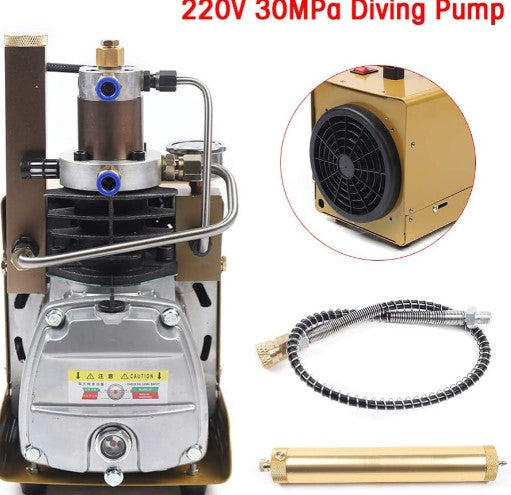 30MPA 4500PSI Elektrische Kompressor pumpe Hochdruck Luftpumpe Diving Atemluftkompressor Vakuumpumpen