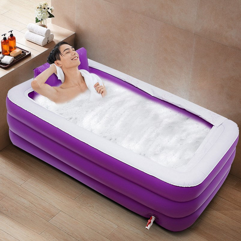 CNCEST Aufblasbare Badewanne für Erwachsene, Faltbare Badewanne, Freistehende Aufblasbare Badewanne