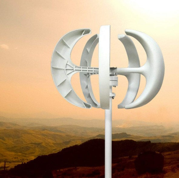 600W 24V Windkraftanlage Windturbine 5 Blätter Windkraftanlage mit Flanschplatte & Controller