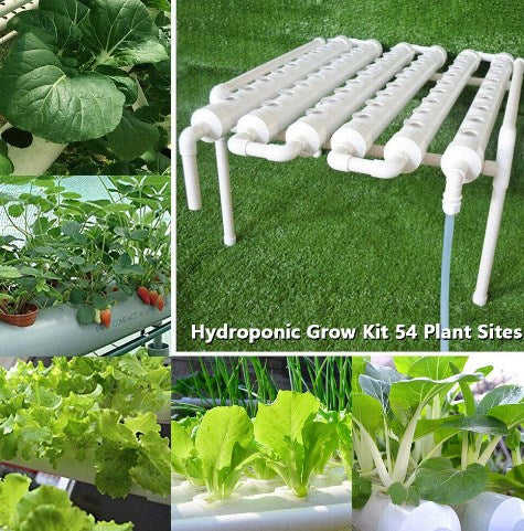 54 Pflanzen Hydrokultur 6 Rohre Hydroponik Wachsen Garten Bewässerungssystem NEU