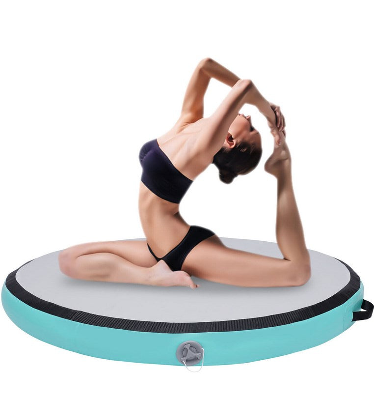 CNCEST 100x80cm Aufblasbare Gymnastik Rolle mit Pumpe Yoga Roll Fitness Rolle für Gymnastik Training Fitness