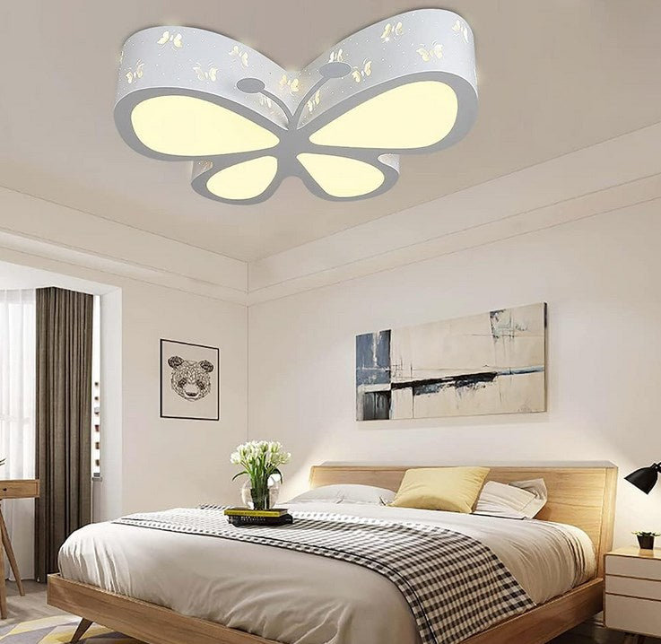 LED Deckenleuchte für Kinderzimmer Schlafzimmer 24W Kreative Schmetterlings Kindergarten Mädchen