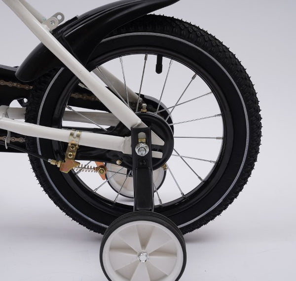 14" Kinder Fahrrad Kid Balance Reiten Bike mit Stützrädern Weiß