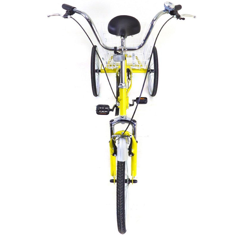 CNCEST 20 Zoll 3-Rad Single Speed Bike für Erwachsene mit Korb