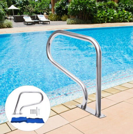 Edelstahl-Pool-Handlauf Schwimmbad-Treppengeländer Swimmingpool komplett Stahlwa