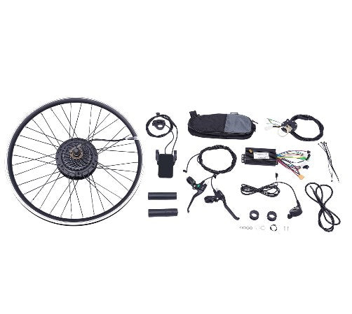 24" E-Bike Conversion Kit 36V 500W Ebike Umbausatz Hinterrad/Vorderrad Umbausatz Kit mit Anzeige