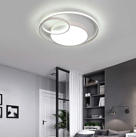 55W Moderne LED Acryl Deckenleuchte Schlafzimmer Wohnzimmer Runde Kronleuchter Lampe