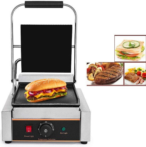 1800W Elektro Panini Grill Grillplatte 220V Sandwich Press Toastie Maker 0-300℃