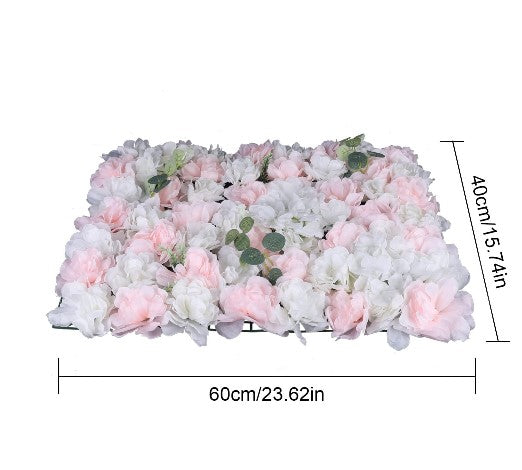 6/12x Künstliche Blumenwand Deko 40x60x2cm Rosenwand Floraler Hintergrund DIY Hochzeit