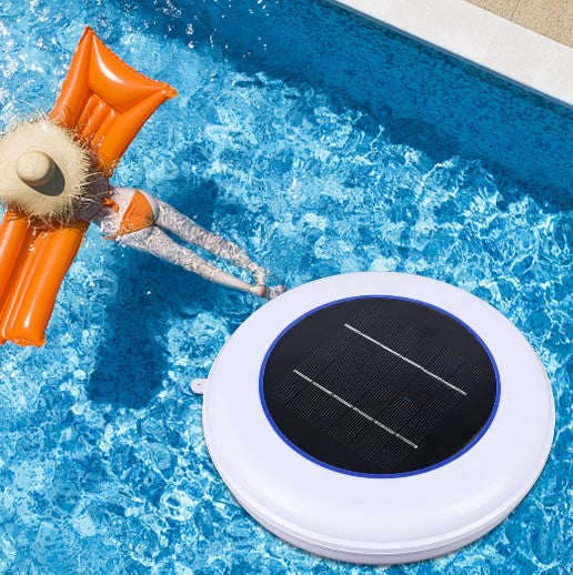 Solar Pool Ionisator, Silber Ionen Schwimmbad Reiniger Wasserreinigung mit Reinigungsbürste