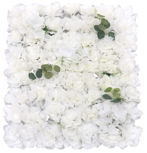 12x Künstliche Blumenwand Paneele 40 x 60CM Seidenblume Weiße DIY Hochzeitsstraßenhintergrund Blumen